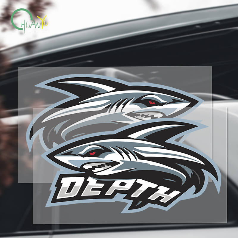 Motorcycle Gear Outlet - Autocollant requin, décoration personnelle créative pour