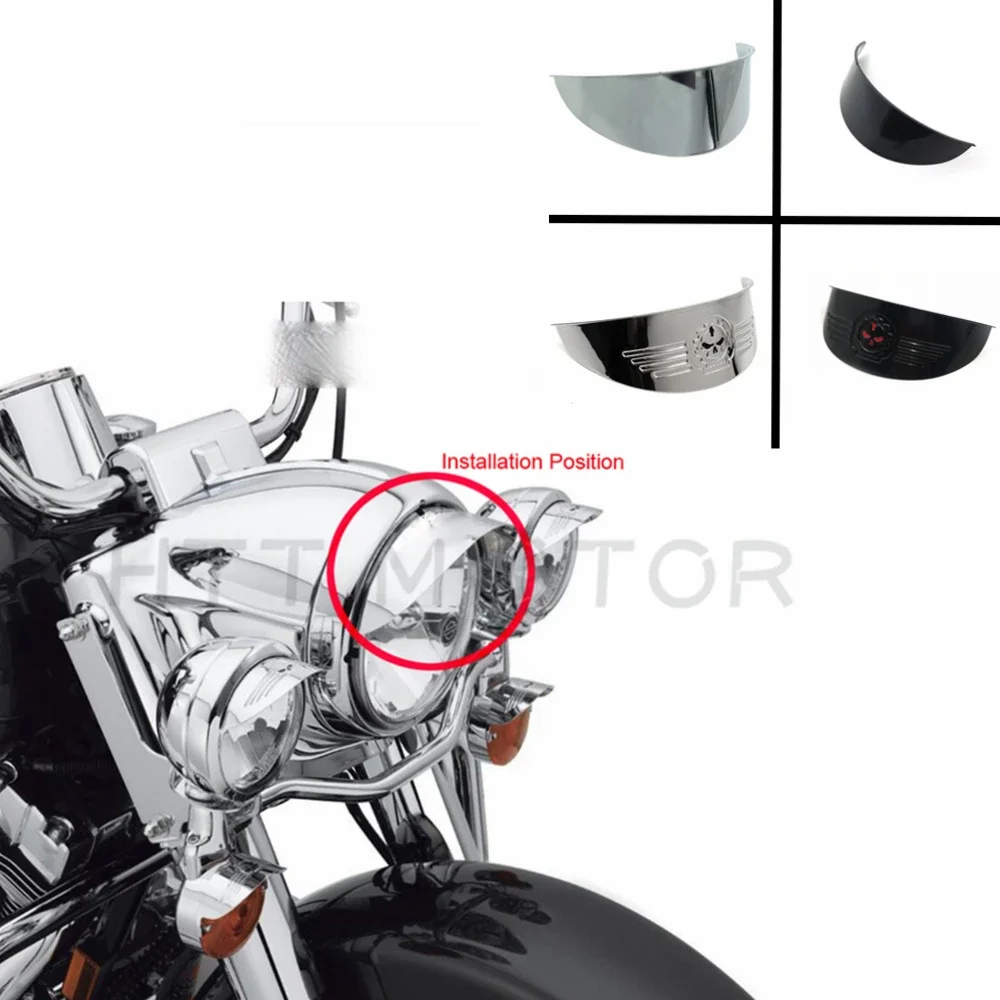 Motorcycle Gear Brand - Visière de phare noire de 7