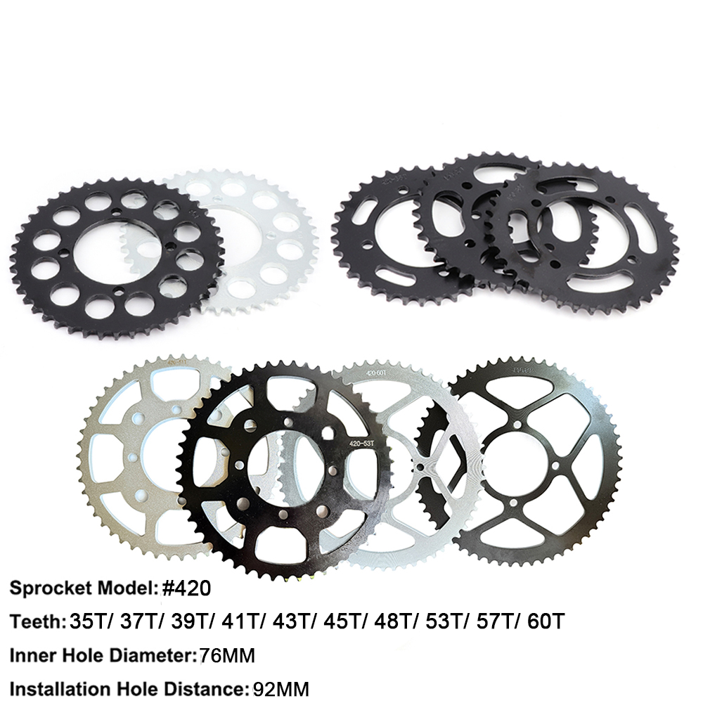 Motorcycle Gear Ratio - Chaîne de moto 420, pignon arrière