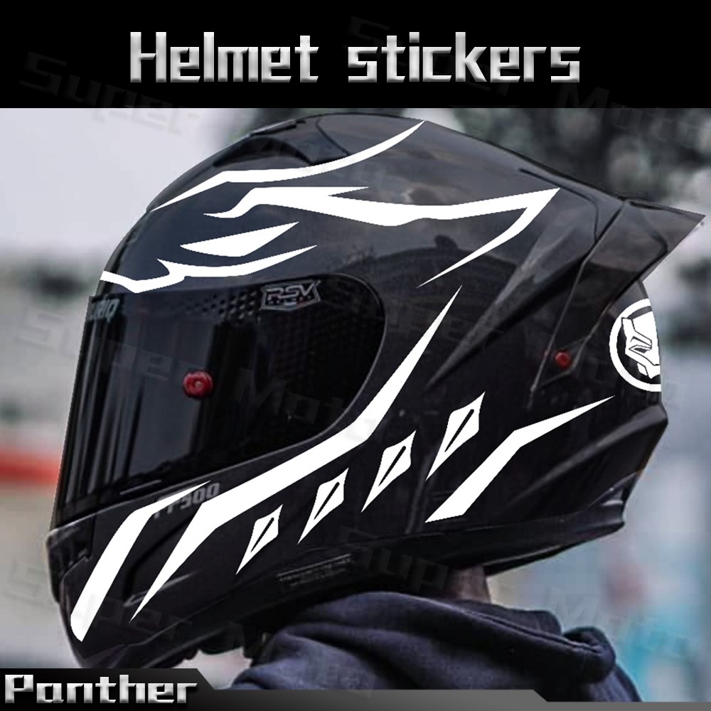 Zeus Motorcycle Gear - Autocollant de casque de moto pour