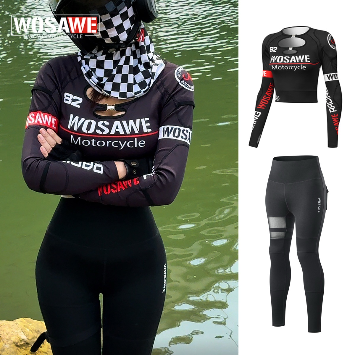 WOSAWE – ensemble veste et pan - Motorcycle Gear For Summer avis et prix