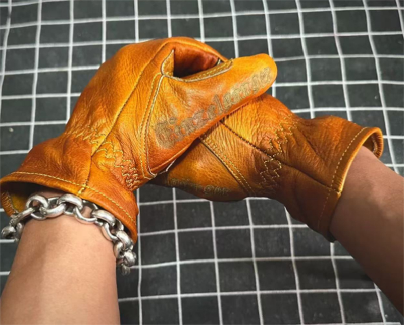 Gants de moto rétro en cuir vé - Motorcycle Gear Used avis et prix