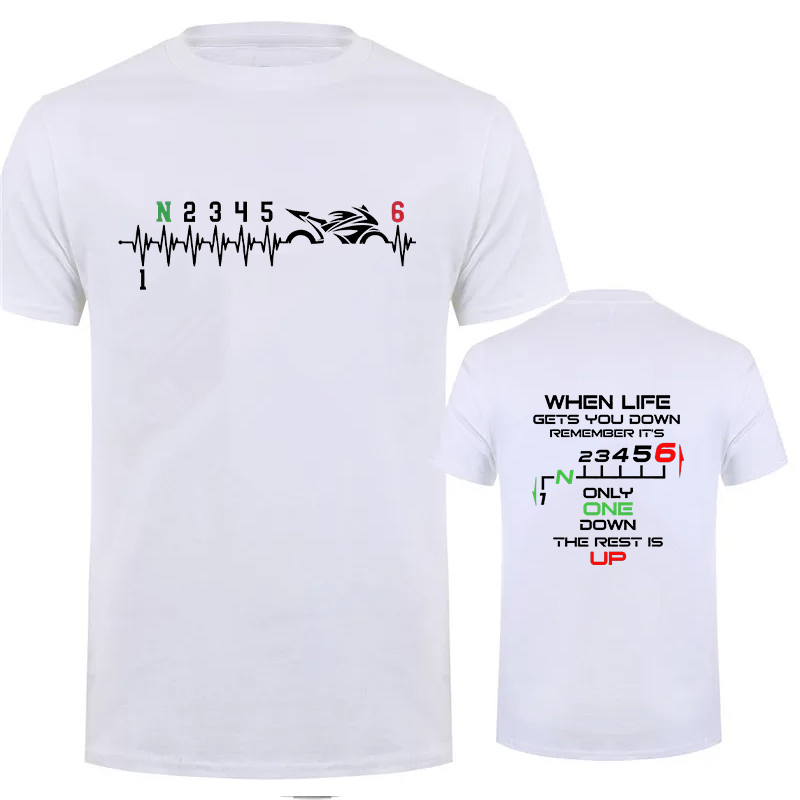 T-shirt rétro imprimé Heartbea - Motorcycle Gear Sleeve avis et prix