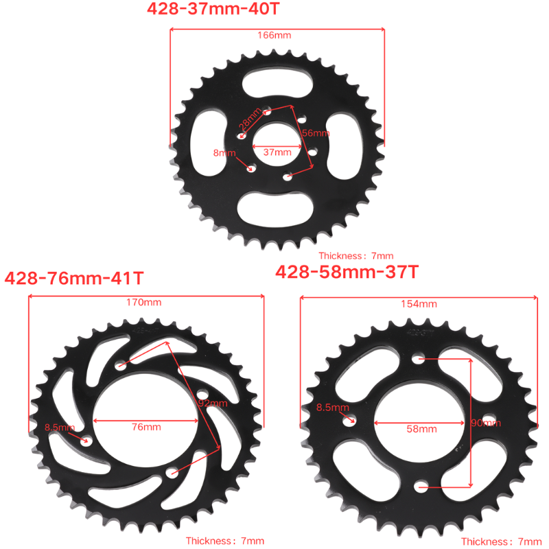 Pignon arrière de moto 428 Lin - Motorcycle Gear Ratio avis et prix