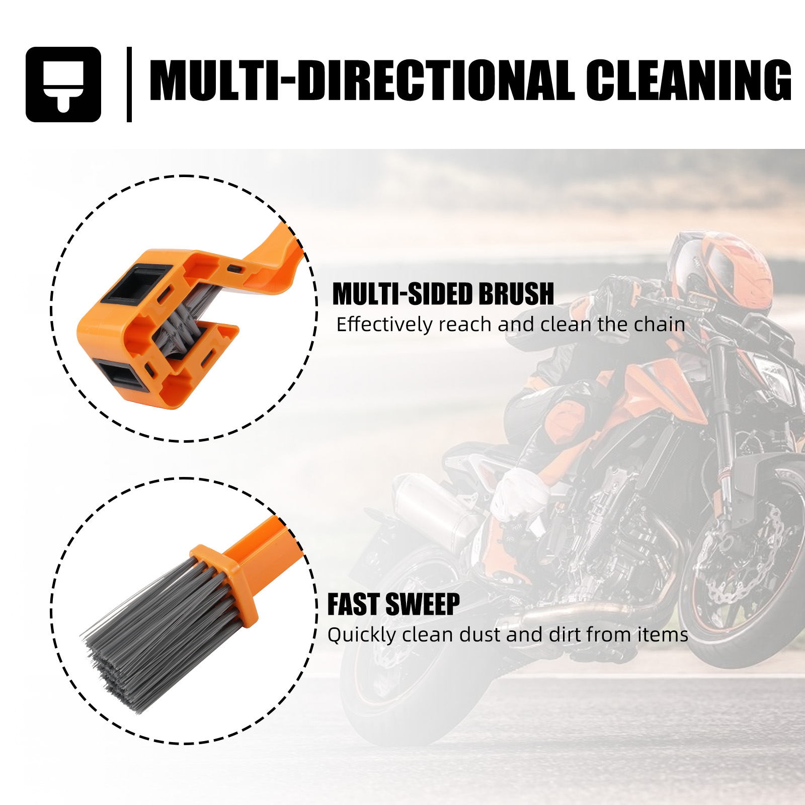 Brosse de nettoyage de chaîne  - Motorcycle Gear Brand avis et prix