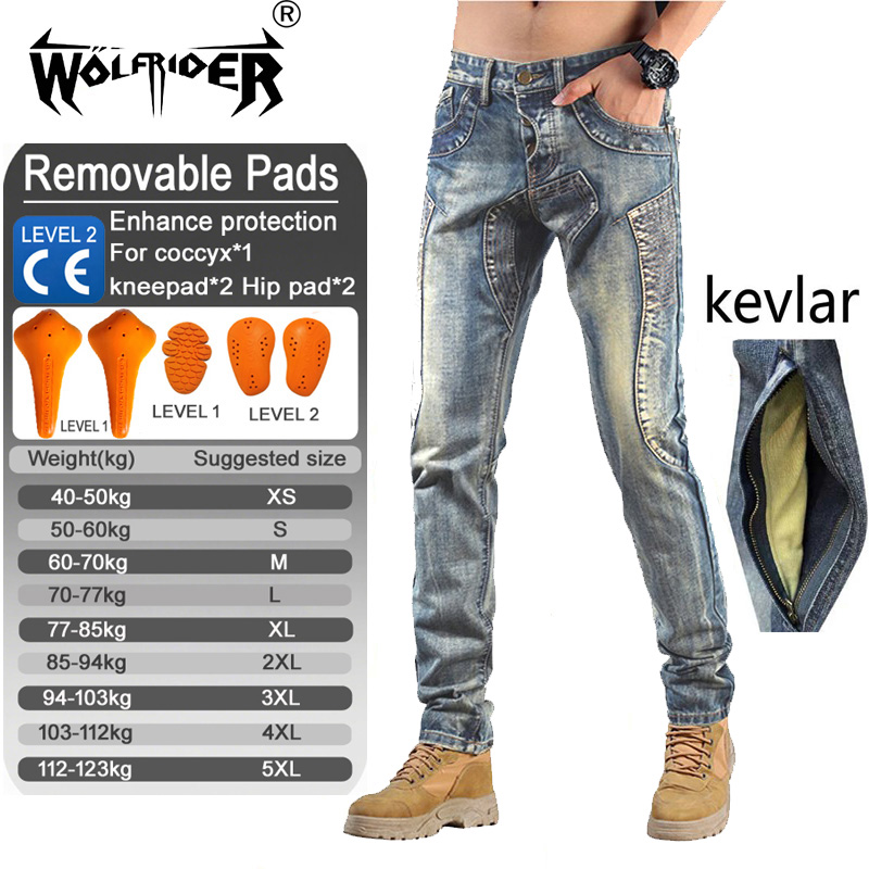 Kevlar moto jean hommes aramid - Motorcycle Gear Japan avis et prix